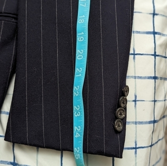 Vintage Ralph Lauren Pinned Strip 100% Wool Sport Suit Jacket Blazer  43/ 37 Reg - Picture 12 of 13